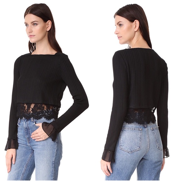 3.1 Phillip Lim Rib Top with Combo Lace - Picture 2 of 8